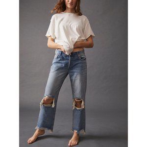 NWOT Free People Maggie Mid Rise Jeans in Aged to Perfection - Size 32